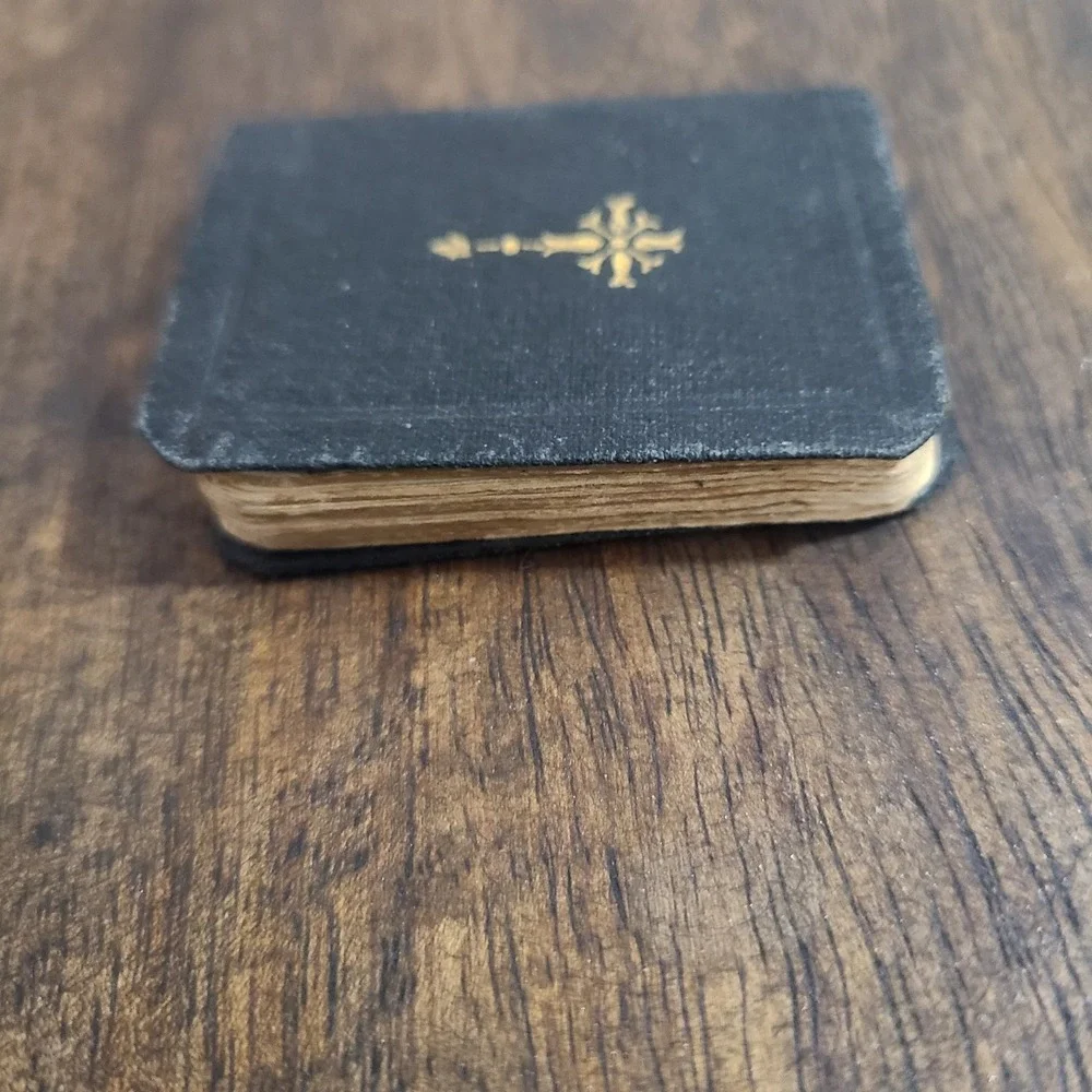 Antique Pearls of Prayer Micro Miniature Christian Prayer Book Belgium 1926